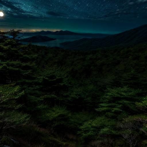 夜の青木ヶ原樹海