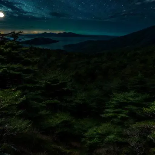 夜の青木ヶ原樹海